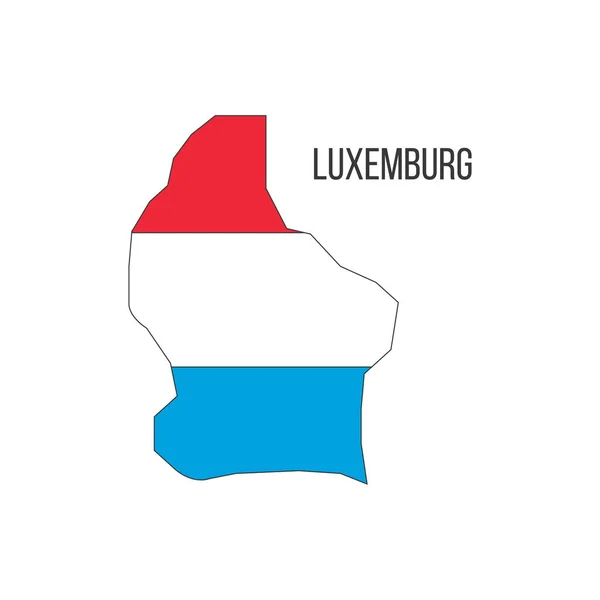 Χάρτης Σημαίας Λουξεμβούργου Σημαία Της Χώρας Μορφή Συνόρων Εικόνα Διανύσματος — Διανυσματικό Αρχείο
