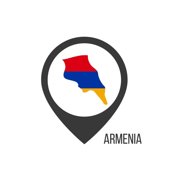 Karta Pekare Med Contry Armenien Armeniens Flagga Illustration Lagervektor — Stock vektor