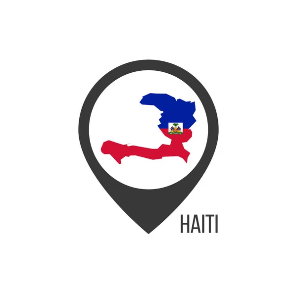Картографічні Покажчики Зображенням Гаїті Прапор Гаїті Stock Vector Illustration — стоковий вектор