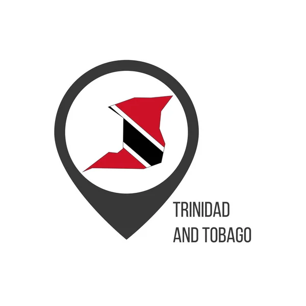 Trinidad Tobago Nun Olduğu Haritalar Trinidad Tobago Bayrağı Stok Vektör — Stok Vektör