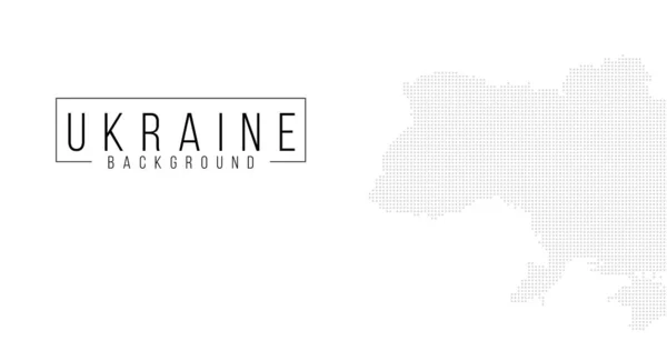 Ucrania Mapa País Hecho Patrón Punto Medio Tono Abstracto Ilustración — Vector de stock