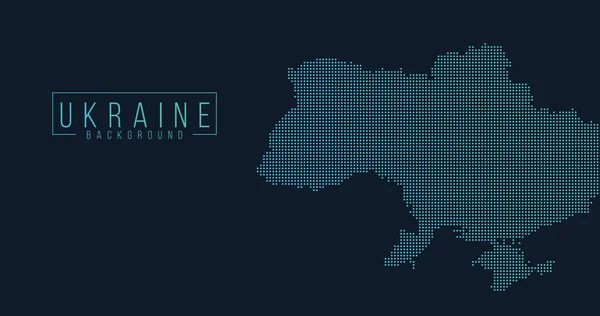 Ucrania Mapa Del País Backgraund Hecho Patrón Punto Medio Tono — Vector de stock