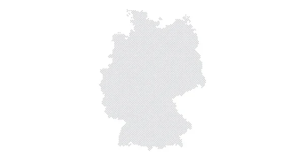 德国国别地图背景色是由抽象的半色调网点图案制成的 矢量说明 — 图库矢量图片