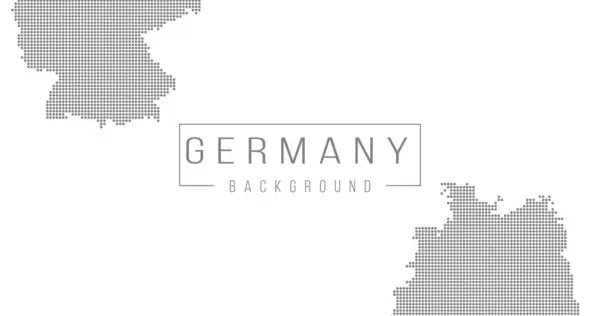 Γερμανία Χάρτη Της Χώρας Backgraund Κατασκευασμένο Από Αφηρημένη Halftone Μοτίβο — Διανυσματικό Αρχείο