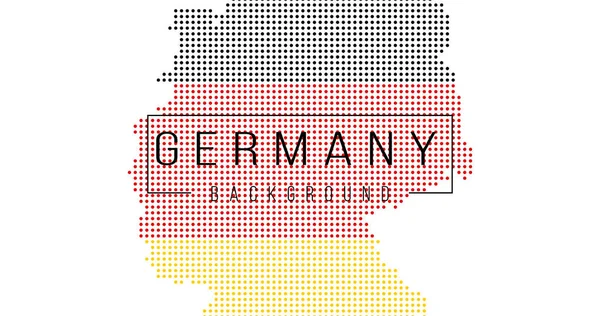 Niemcy Kraju Mapa Backgraund Wykonane Abstrakcyjnego Pół Tonu Wzorzec Kropka — Wektor stockowy