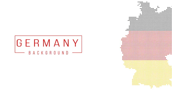 Niemcy Kraju Mapa Backgraund Wykonane Półtonów Wzorzec Kropka Koncepcja Flagi — Wektor stockowy