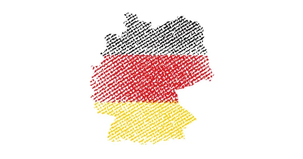 Germany Country Map Backgraund Made Brush Style Stripes Vector Illustration — Stock Vector