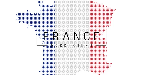 France Country Map Backgraund Зроблений Напів Тонного Візерунку Концепцію Прапора — стоковий вектор