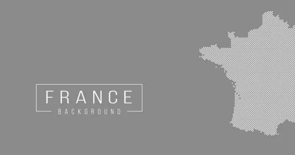 Γαλλία Χάρτη Της Χώρας Backgraund Κατασκευασμένο Από Halftone Μοτίβο Κουκκίδα — Διανυσματικό Αρχείο