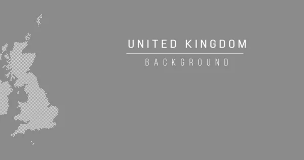 United Kingdom Country Map Backgraund Made Half Tone Dot Pattern — 图库矢量图片