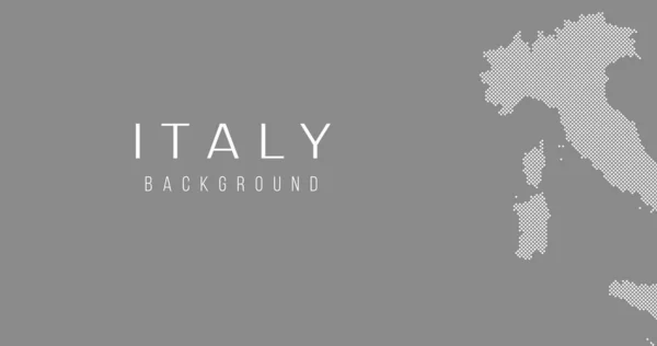 Italien Landkarte Backgraund Aus Halbtonpunktmuster Vektorillustration — Stockvektor