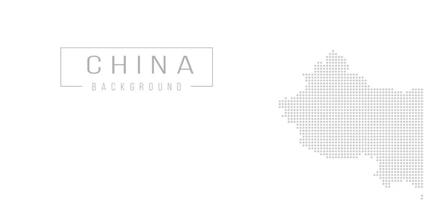 Peta Cina Country Backgraund Terbuat Dari Pola Titik Halftone Ilustrasi - Stok Vektor