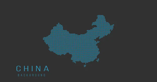 China country map backgraund made from halftone dot pattern, Vector illustration