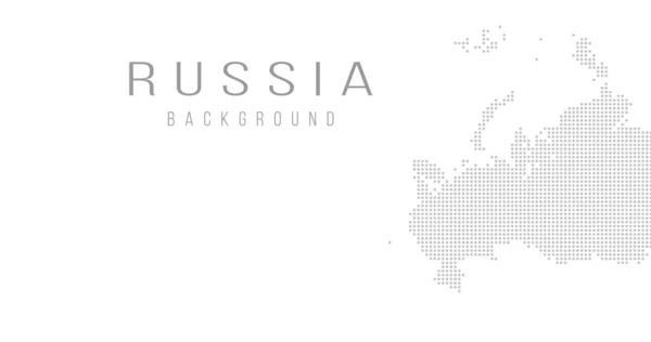 Rusia Mapa Del País Backgraund Hecho Patrón Punto Medio Tono — Vector de stock