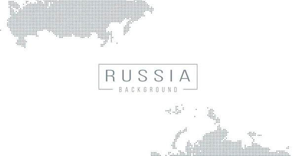 Rusia Mapa Del País Backgraund Hecho Patrón Punto Medio Tono — Vector de stock