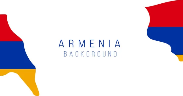 Tło mapy flagi Armenii. Flaga kraju w formie granic. Ilustracja wektora na białym tle. — Wektor stockowy