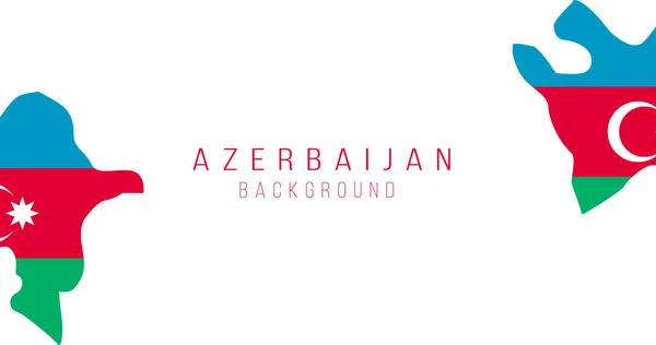 Hintergrund der Flagge Aserbaidschans. Die Flagge des Landes in Form von Grenzen. Aktienvektorabbildung isoliert auf weißem Hintergrund. — Stockvektor