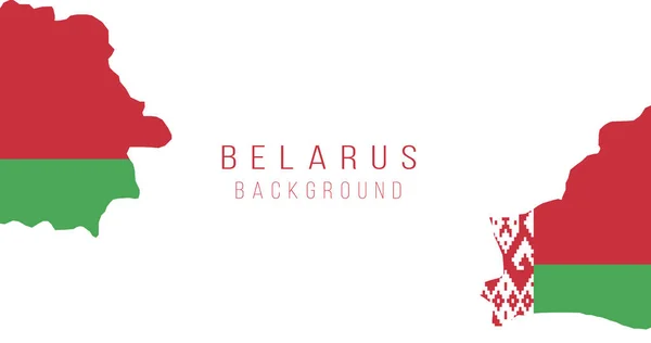 Wit-Rusland vlag kaart achtergrond. De vlag van het land in de vorm van grenzen. Voorraadvector illustratie geïsoleerd op witte achtergrond. — Stockvector