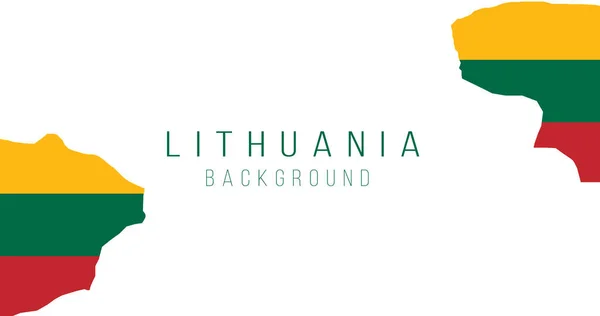 Λιθουανία Φόντο Χάρτη Σημαία Σημαία Της Χώρας Μορφή Συνόρων Εικόνα — Διανυσματικό Αρχείο