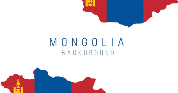 Μογγολία Φόντο Χάρτη Σημαία Της Χώρας Μορφή Συνόρων Εικόνα Διανύσματος Εικονογράφηση Αρχείου