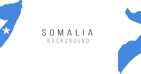 Somalië vlag kaart achtergrond. De vlag van het land in de vorm van grenzen. Voorraadvector illustratie geïsoleerd op witte achtergrond. — Stockvector