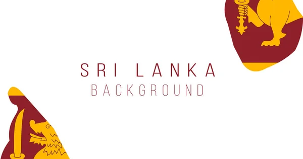 Mapa da bandeira do Sri Lanka. A bandeira do país na forma de fronteiras. Ilustração do vetor de estoque isolado no fundo branco . —  Vetores de Stock