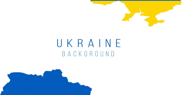 Bandera de Ucrania mapa de fondo. La bandera del país en forma de fronteras. Stock ilustración vectorial aislado sobre fondo blanco . — Vector de stock