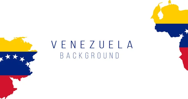 Mapa Bandeira Venezuela Fundo Bandeira País Forma Fronteiras Ilustração Vetor —  Vetores de Stock