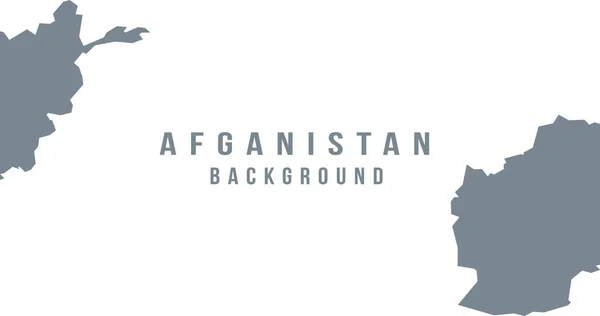 アフガニスタン地図の背景。国境の形で国。白い背景に隔離されたストックベクトルイラスト. — ストックベクタ