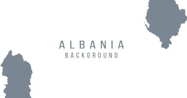 Albanië Kaart Achtergrond Het Land Vorm Van Grenzen Voorraadvector Illustratie — Stockvector