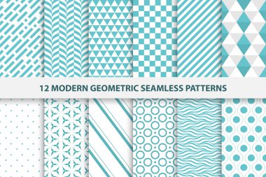 geometrik Dikişsiz desen koleksiyonu.