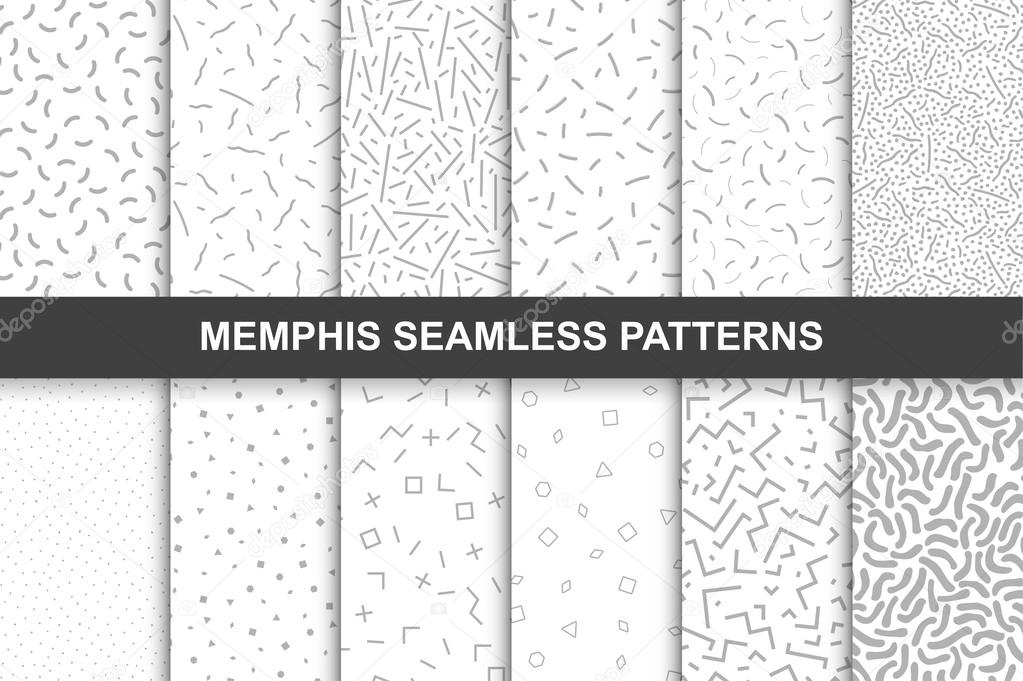 Collection of swathces memphis patterns - seamless.