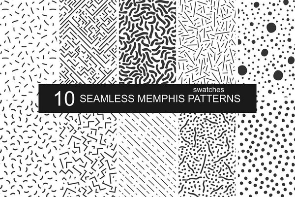 Образцы мемфиса - бесшовные. Ретро стиль моды 80-90-х годов
.