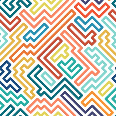Çizgili renkli kesintisiz geometrik desen.