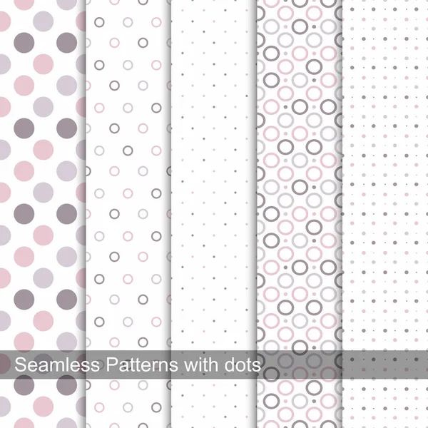 Delicate dotted patterns. — Stock Vector