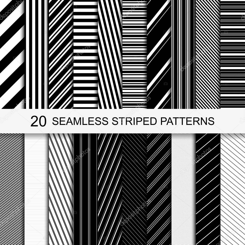 Seamless striped patterns.