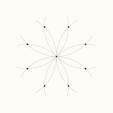 Geometrik şekil noktalı vektör.
