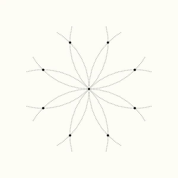 ベクトルの幾何学的形状を点線. — ストックベクタ