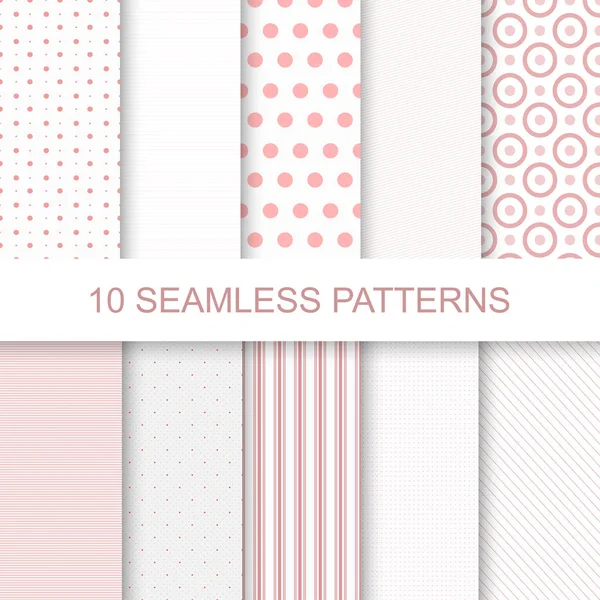 Seamless geometric patterns — Stock Vector