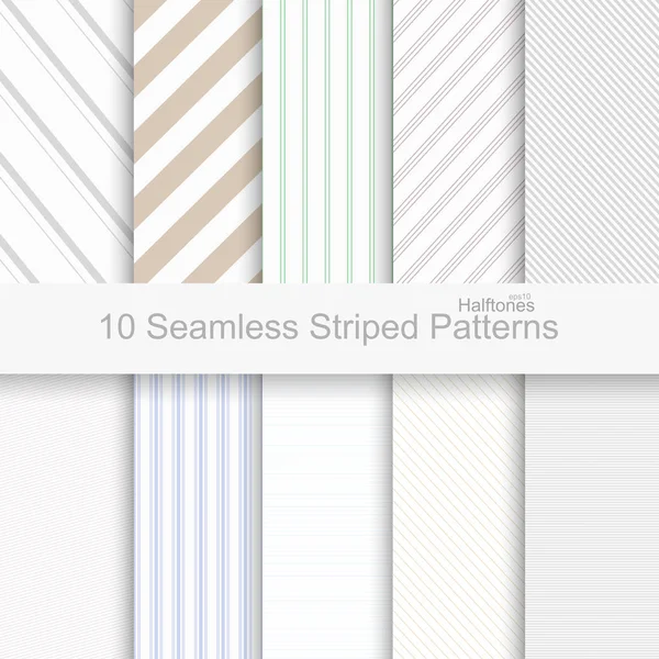 Seamless striped patterns — Stock Vector