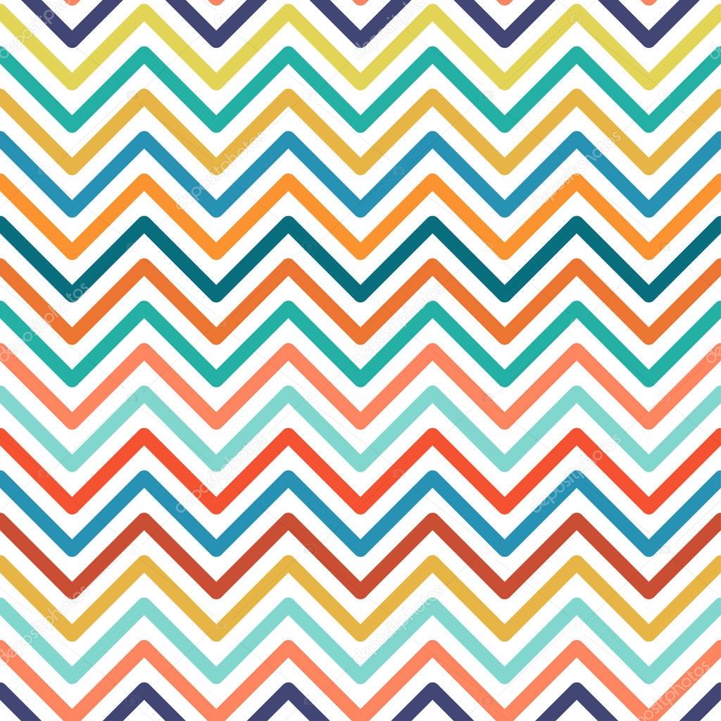 Chevron colorful seamless geometric pattern.