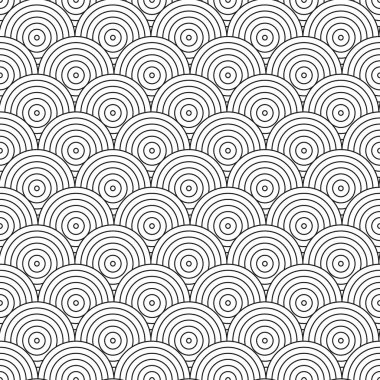 Vektör geometrik desen. Karo mozaik daireler.