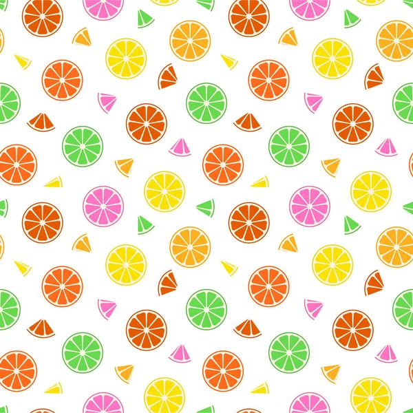 Modèle de fruits colorés - sans couture . — Image vectorielle