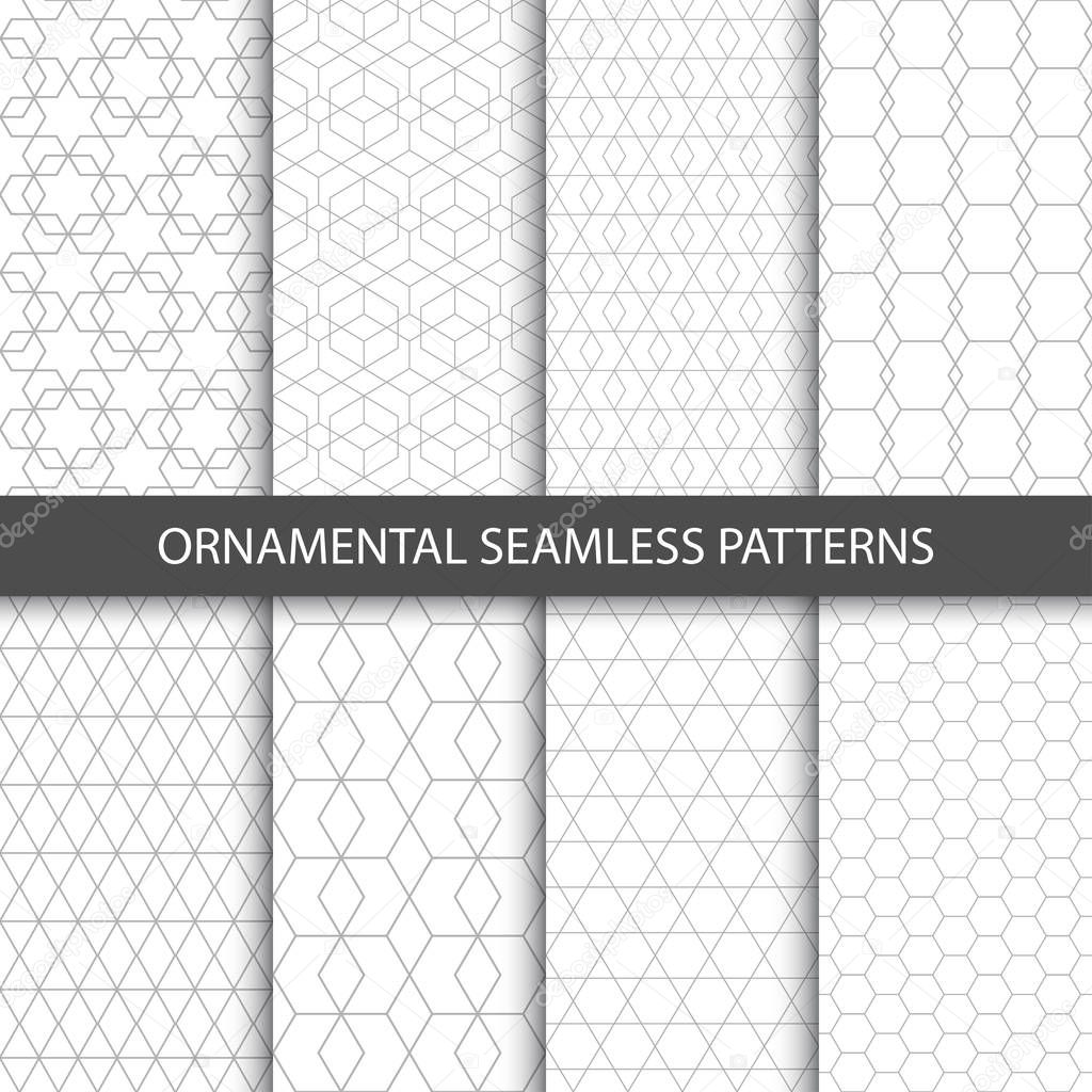 Ornamental seamless patterns - vector collection.