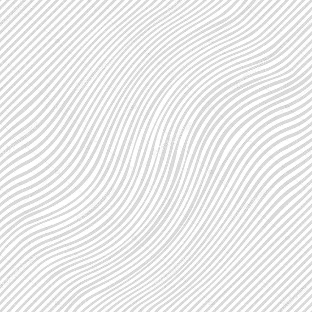 Striped wavey texture. Seamless vector background.