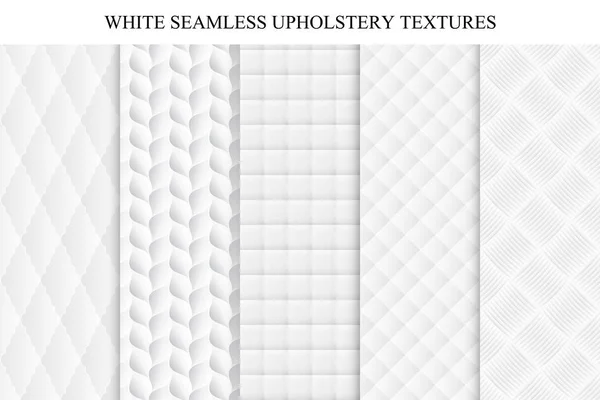 Seamless white decorative soft textures. — Stock Vector