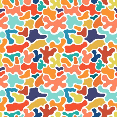 Doodle tarzı renkli memphis seamless modeli.