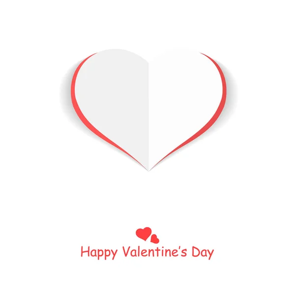 Papier origami coeur. Joyeux fond de Saint Valentin . — Image vectorielle