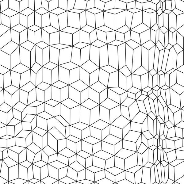 Naadloze vervormde kubus patroon. — Stockvector