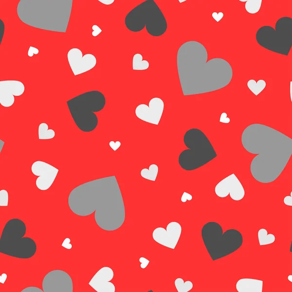 Seamless colorful hearts pattern. Valentiness day background. — Stock Vector